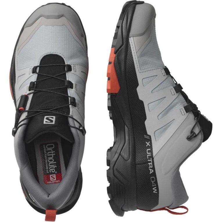 Light Grey / Black Salomon X Ultra 4 Wide GTX Women's Hiking Shoes | IE EW4286